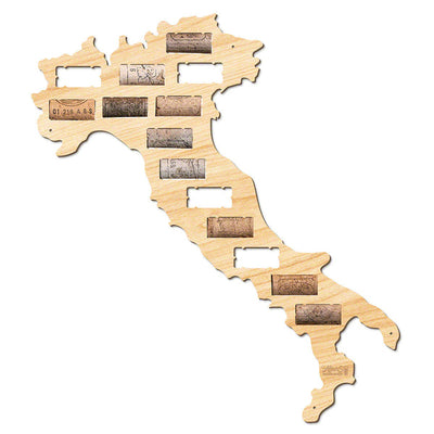 Italy Wine Cork Map